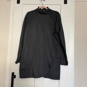 RBX Womens XL Charcoal Asymmetrical Zip Tunic Sweatshirt Active